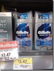 Gillette Deodorant–$1.74