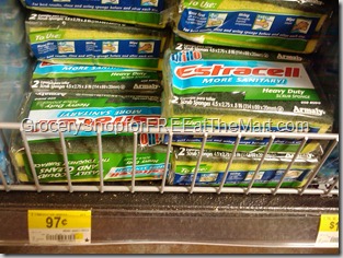 Brillo Estracell Sponge 2 Packs for $.47!