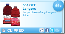 $.55 off Langers Juice!