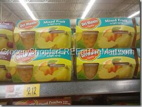 Del Monte Fruit Cups for $1.62!