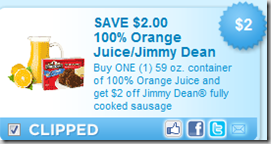 Save $2 on Jimmy Dean Sausage!