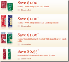 New Printable Coupons for Glade Holiday Products!