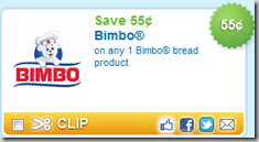 New Printable Coupon for Bimbo Bread!