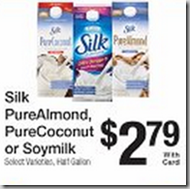 Silk PureCoconut Half-Gallon for $1.79!