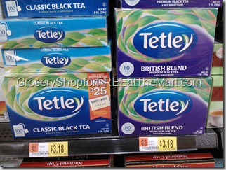 Tetley Tea for $1.18!