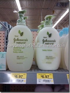 $1.50 off any Johnson’s Naturals Baby Care!