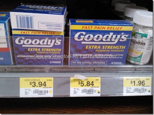 Goody’s Aspirin Just $2.94!