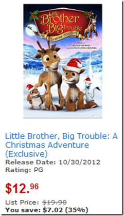 New Coupon for Little Brother, Big Trouble: A Christmas Adventure on DVD!