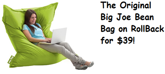 Walmart Online Deal: Big Joe Bean Bag Chair on RollBack for $39!