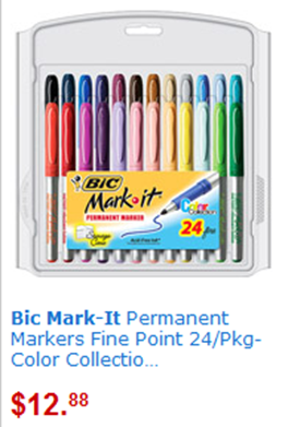 Save Big on Bic Mark-It Permanent Markers!