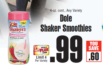 New Price Match and Coupons Makes Dole Shaker Smoothies Just $.49 and More!