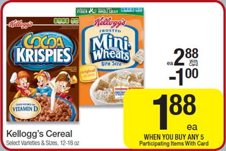 Kellogg’s Cereal Just $.13 a Box!
