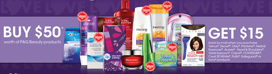 New $15 Rebate for P&G Beauty Products!