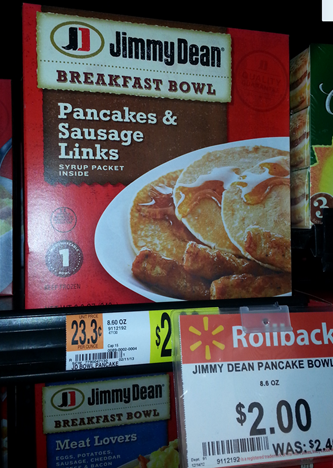 Jimmy Dean Pancake and Sausage Products Starting at $.50!