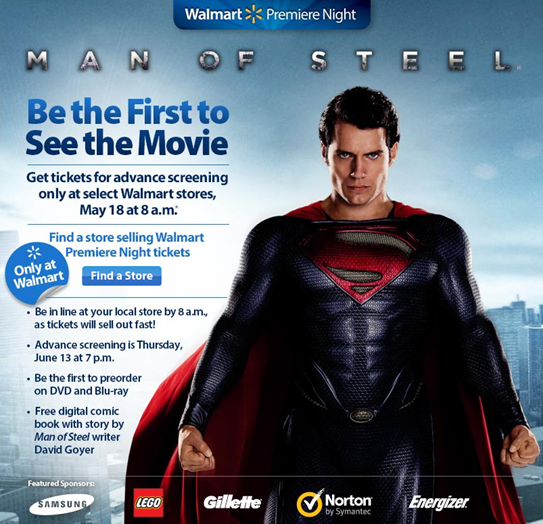 Man of Steel Advance Screening at Walmart