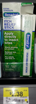 Benadryl Itch Relief Sticks Just $.38!