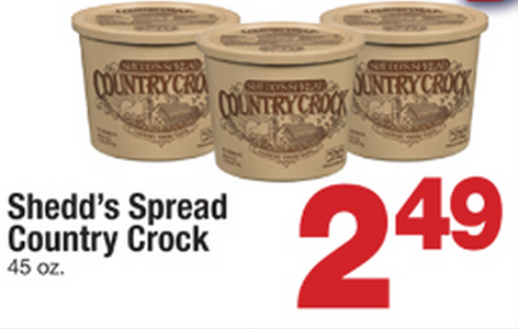 Walmart Price Match Deal: Country Crock 45oz Tubs Just $1.99!