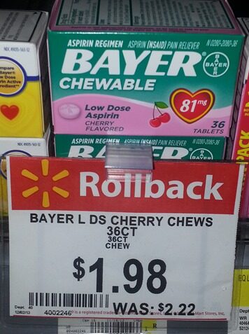 Walmart Coupon Matchup: Bayer Aspirin Just $.98!