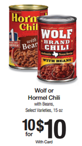 Walmart Price Match Deal: Hormel Chili Just $.73!