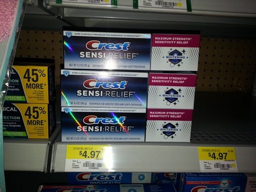 Crest Sensi-Relief or Be Toothpastes Just $3.97 at Walmart!