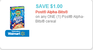 Post Alpha-Bits Cereal Coupon