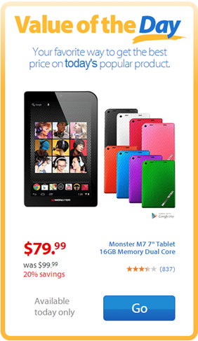 Walmart Value of the Day: Monster 7” Tablet Just $79.99!