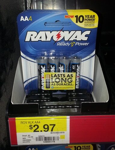 FREE Rayovac Batteries with Overage at Walmart!