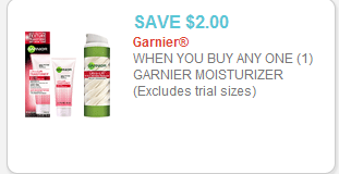 Garnier Moisturizer Coupon
