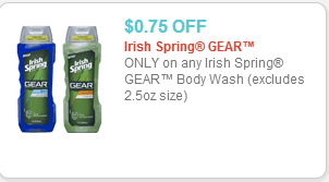 Irish Spring Gear Body Wash Coupon