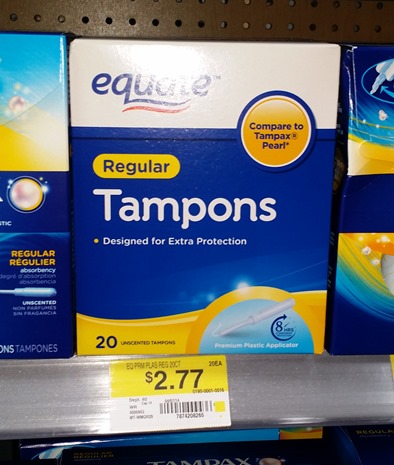 Equate Tampons Just $1.27 at Walmart!