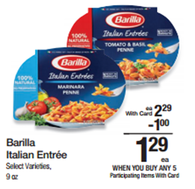 Stock Up Pricing: Barilla Italian Entrees Just $.54 at Walmart!