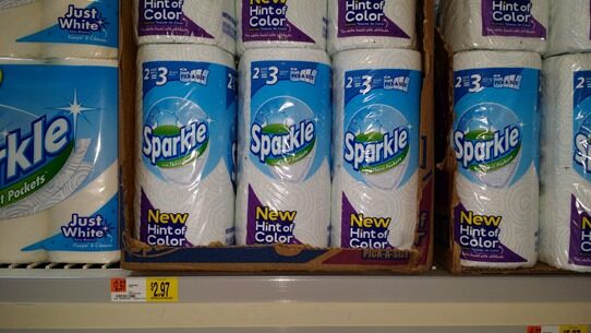 Sparkle Hint of Color Paper Towels Just $2.22 at Walmart!