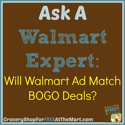 Ask a Walmart Expert: Will Walmart Ad Match BOGO Deals?