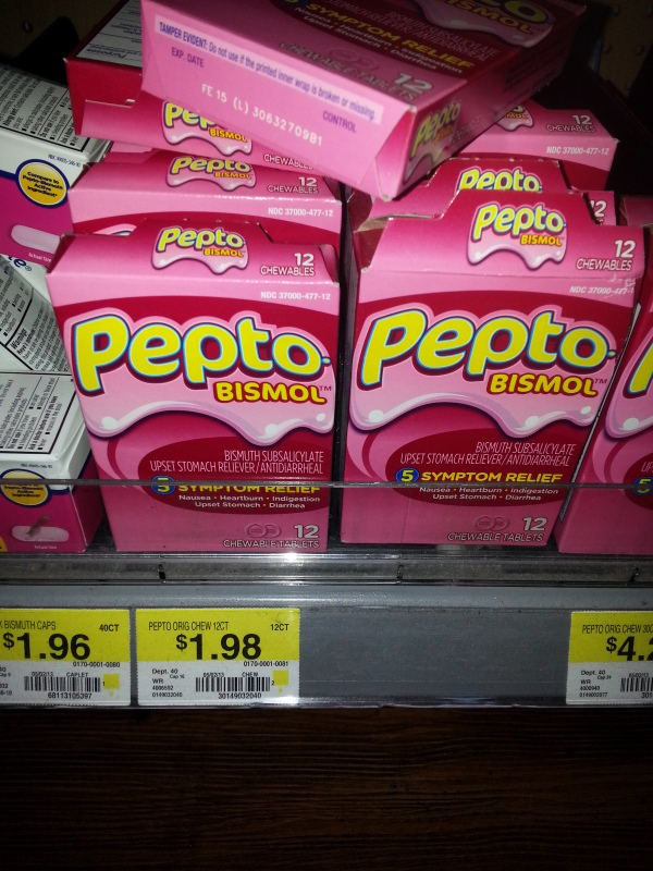 Pepto-Bismol for $1.48 at Walmart!