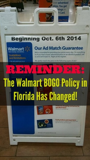 Walmart BOGO Policy in Florida Has Changed