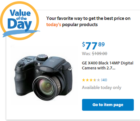 Walmart Value of the Day: GE X400 14MP Digital Camera Just $77.89!