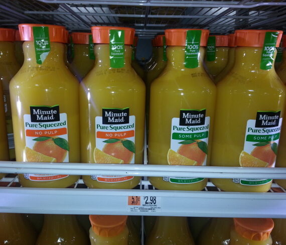 Minute Maid Pure Squeezed Juice for $1.23 at Walmart!