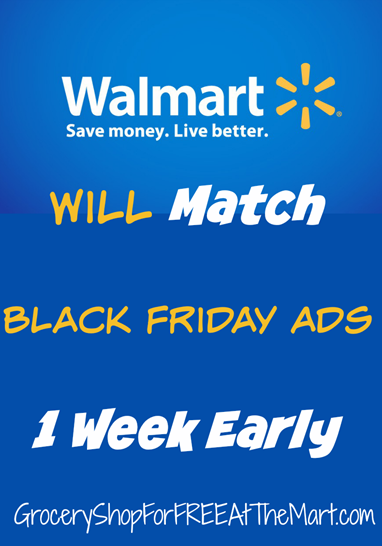 Walmart Will Match Black Friday Ads 1 Week Early