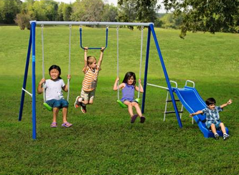 Flexible Flyer Fun-Time-Fun Metal Swing Set for just $69 with FREE Shipping!