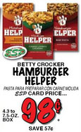 hamburger helper price match
