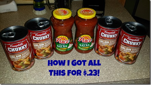 How I Got Campbell’s Soup and Pace Picante Sauce for $.23!