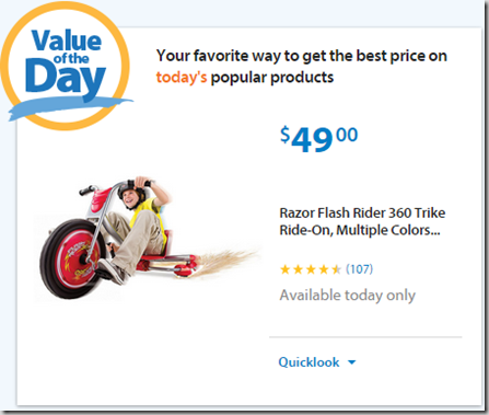 Walmart Value of the Day: Razor Flash Rider 360 Trike Ride-On Just $49!