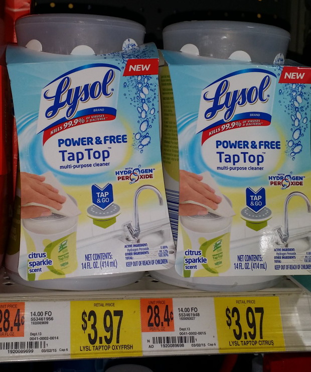 FREE Lysol Power & Free TapTop at Walmart! 