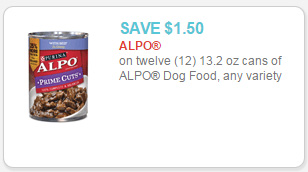 alpo canned dog food coupon