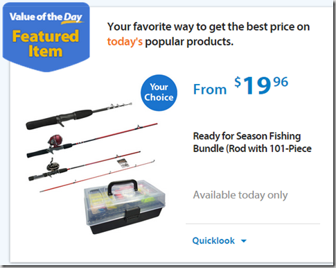 Walmart Values of the Day: Linon Kalla Armoire for $29.99 or Fishing Bundle for $19.96!