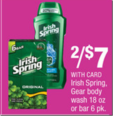 Walmart Price Match Deal: Irish Spring GEAR Body Wash Just $.50!