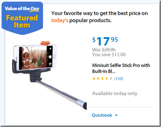 Walmart Values of the Day: Selfie Stick Just $17.95 or Women’s Dress for $16.75!
