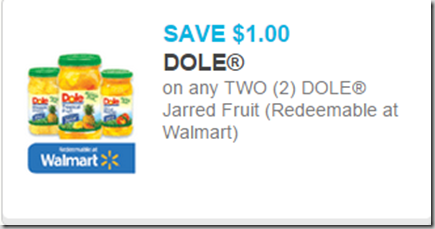 New Printable Coupons for Dole Fruit and Juice and Walmart Matchups!