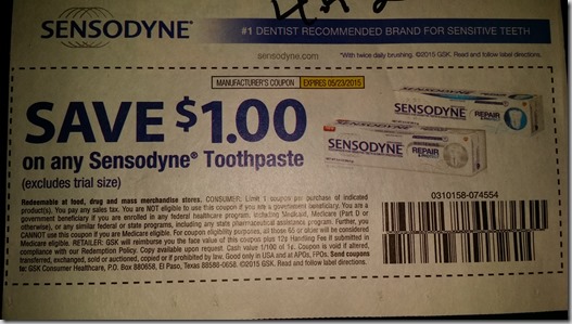 Sensodyne Says You Can’t Use this Coupon! (If you are Over 65 or a Government Beneficiary)