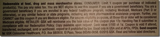 Sensodyne Says You Can’t Use this Coupon! (If you are Over 65 or a Government Beneficiary)